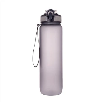 1000ml 32oz bouteille d'eau en plastique adaptée aux besoins du client pour le gymnase de sport avec la corde de transport peignant le lac mou